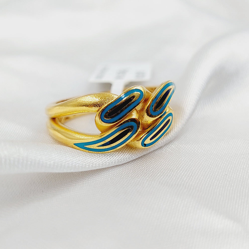 21K Gold Enameled Wings Ring by Saeed Jewelry - Image 2