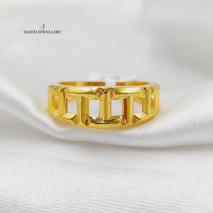 21K Gold Figaro Ring by Saeed Jewelry - Image 1