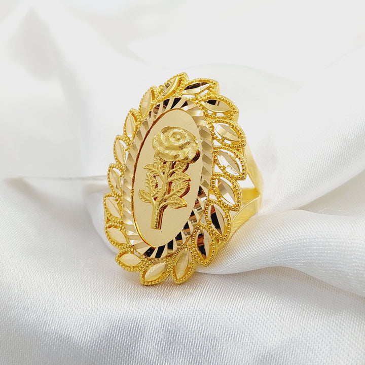 21K Gold Leaf Ounce Ring by Saeed Jewelry - Image 1