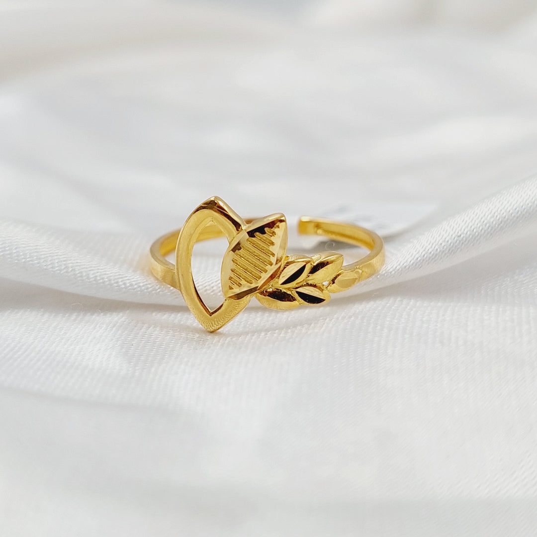 21K Gold Leaf Ring by Saeed Jewelry - Image 2