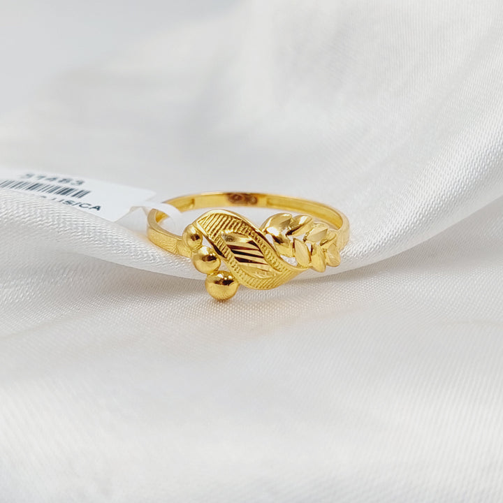 21K Gold Leaf Ring by Saeed Jewelry - Image 3