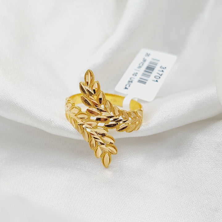 21K Gold Leaf Ring by Saeed Jewelry - Image 3