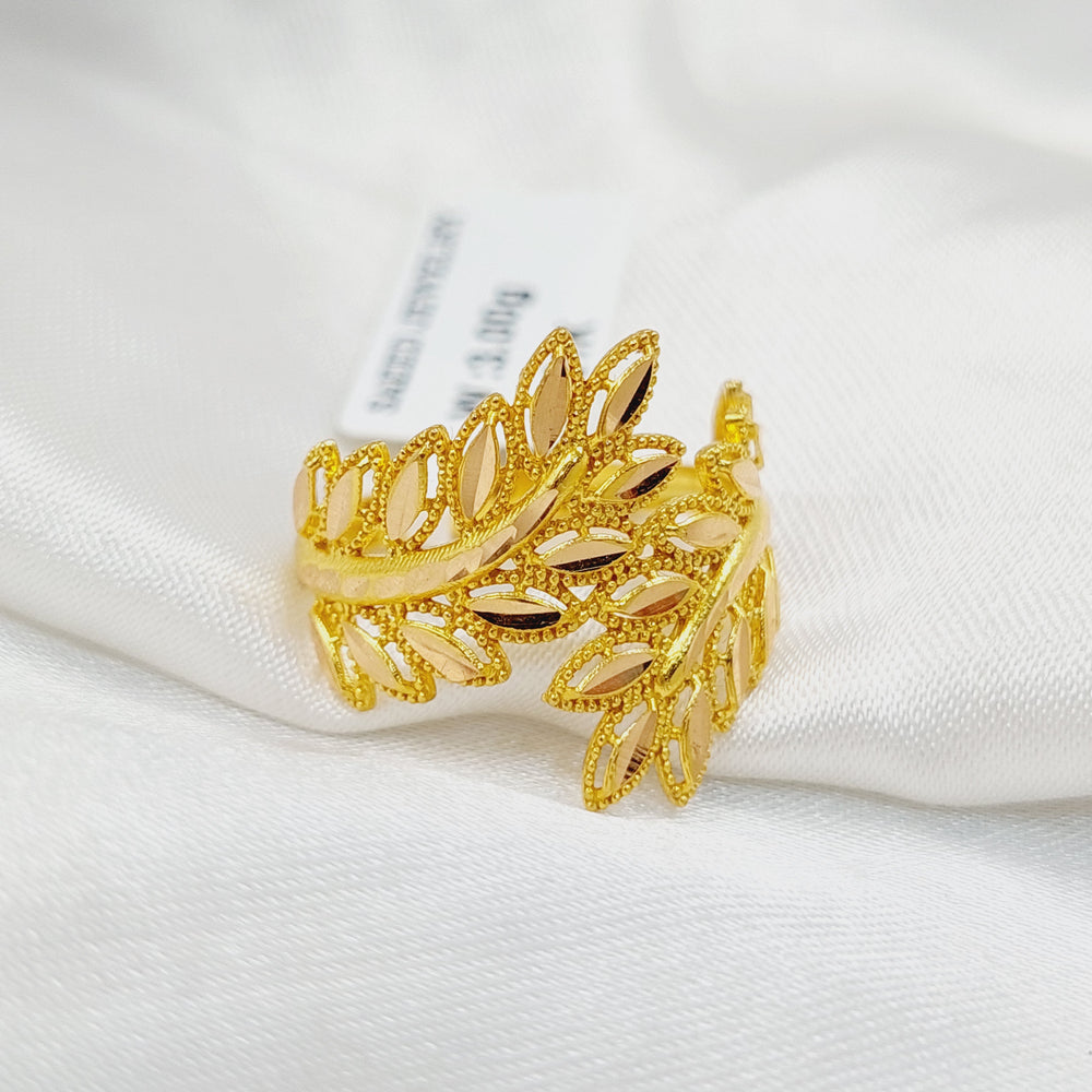 21K Gold Leaf Ring by Saeed Jewelry - Image 2