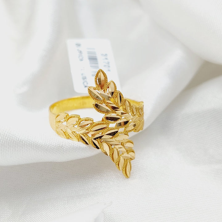 21K Gold Leaf Ring by Saeed Jewelry - Image 2