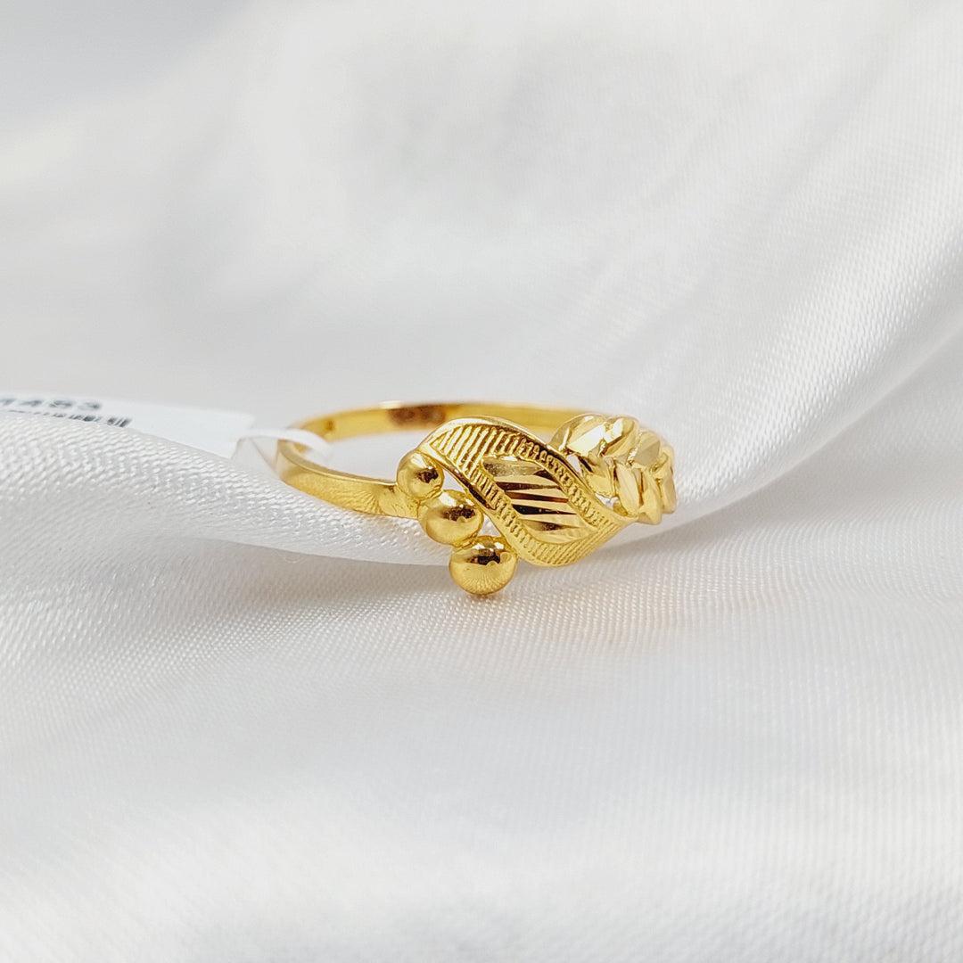 21K Gold Leaf Ring by Saeed Jewelry - Image 2