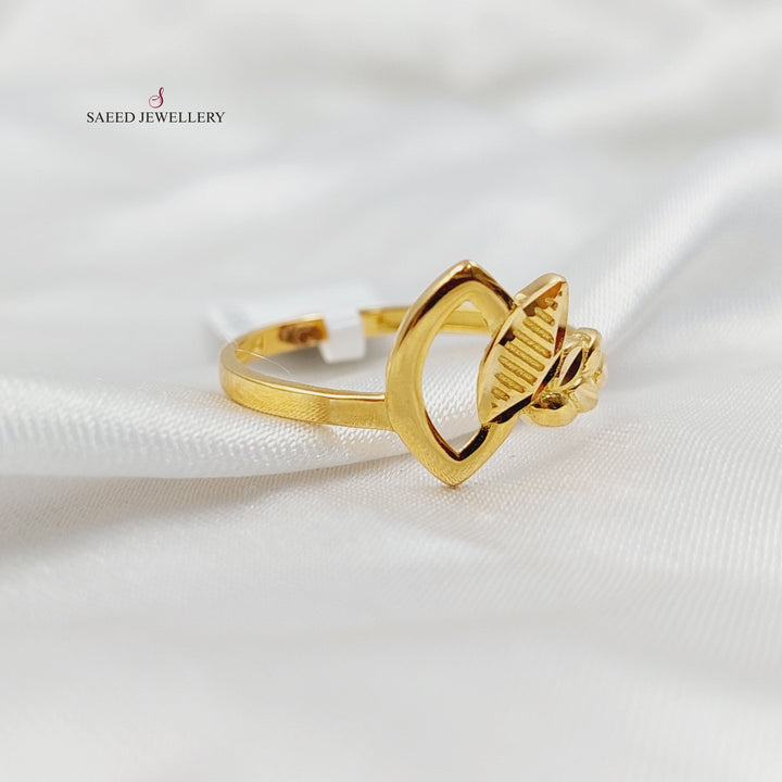 21K Gold Leaf Ring by Saeed Jewelry - Image 1