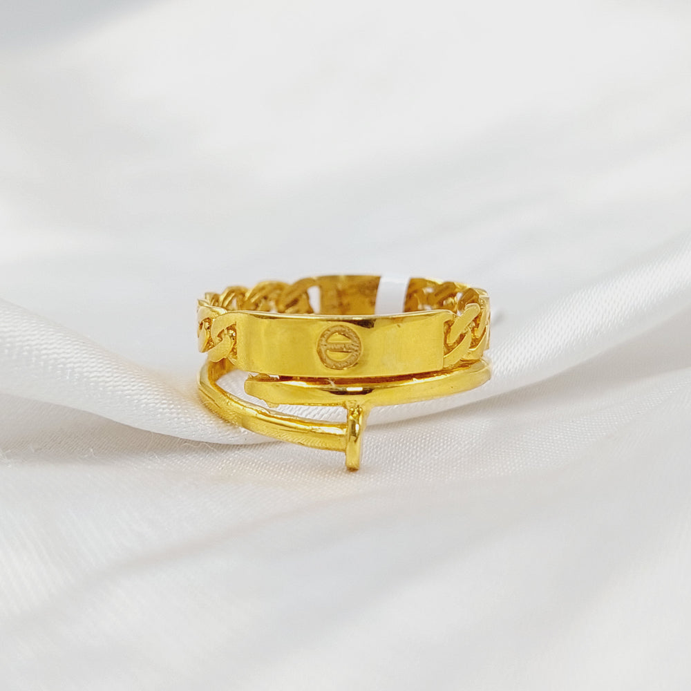 21K Gold Nail Ring by Saeed Jewelry - Image 2