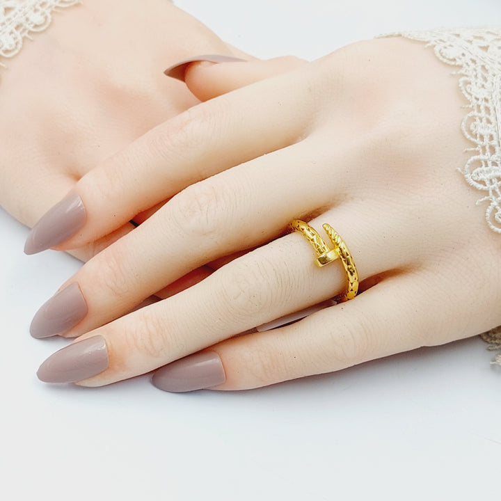 21K Gold Nail Ring by Saeed Jewelry - Image 4