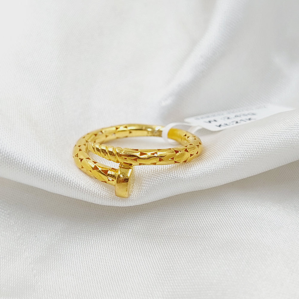 21K Gold Nail Ring by Saeed Jewelry - Image 2