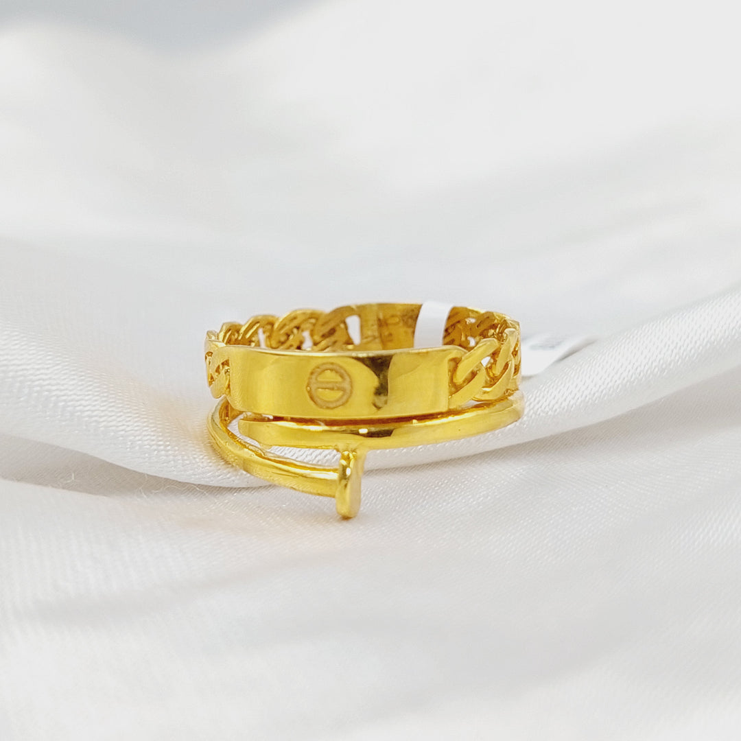 21K Gold Nail Ring by Saeed Jewelry - Image 1