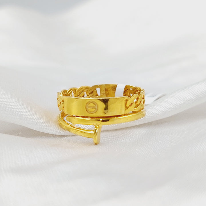 21K Gold Nail Ring by Saeed Jewelry - Image 1