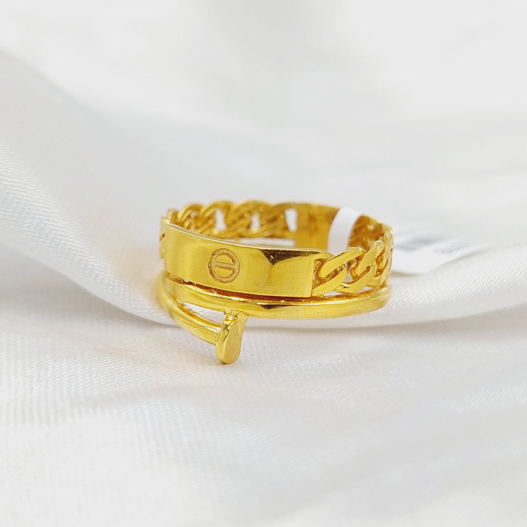 21K Gold Nail Ring by Saeed Jewelry - Image 3