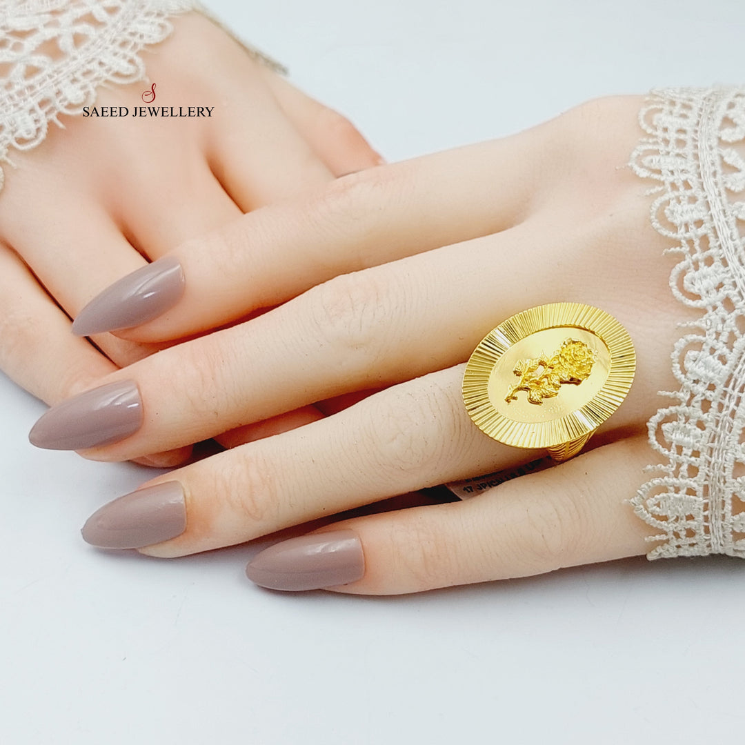 21K Gold Ounce Ring by Saeed Jewelry - Image 3