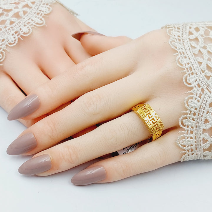 21K Gold Pyramid Ring by Saeed Jewelry - Image 5