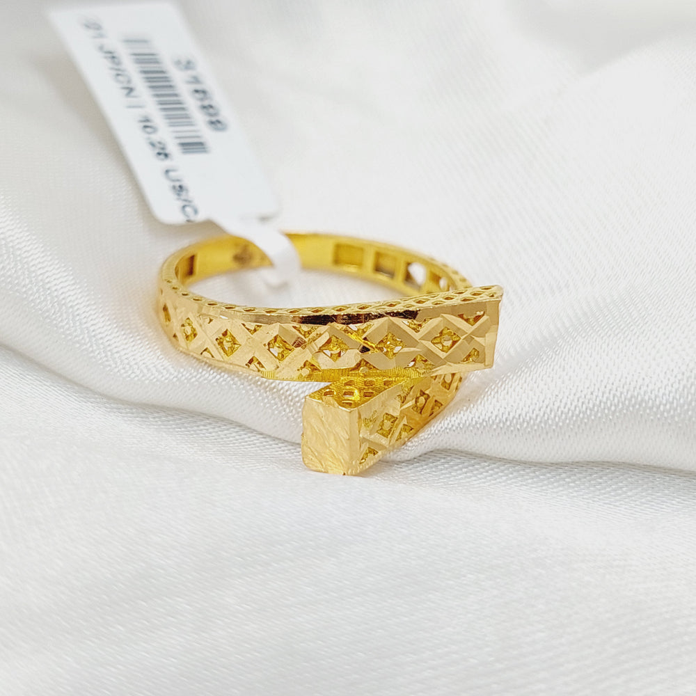 21K Gold Pyramid Ring by Saeed Jewelry - Image 2