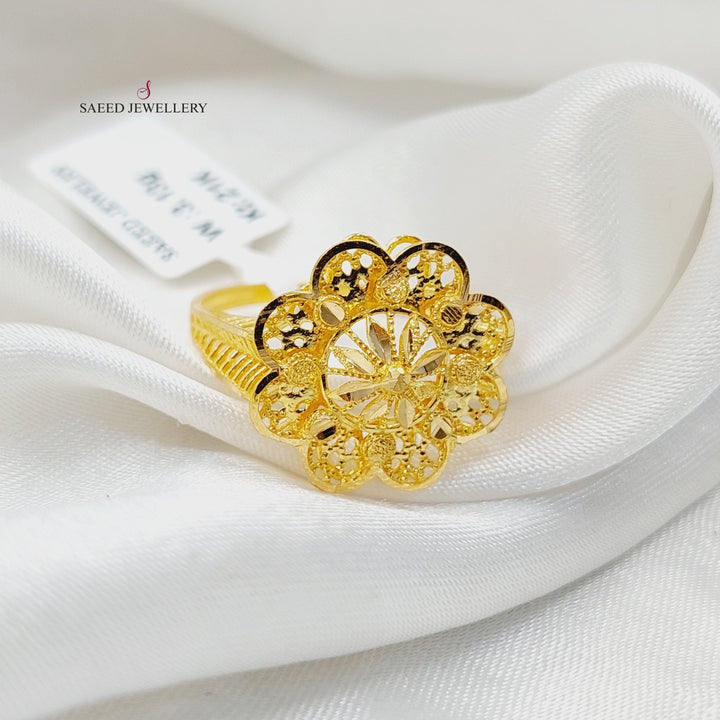 21K Gold Rose Ring by Saeed Jewelry - Image 2