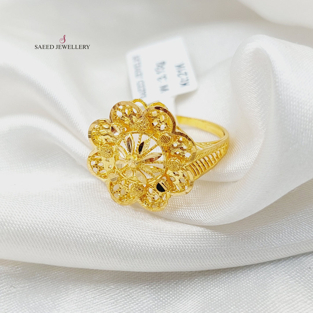 21K Gold Rose Ring by Saeed Jewelry - Image 1