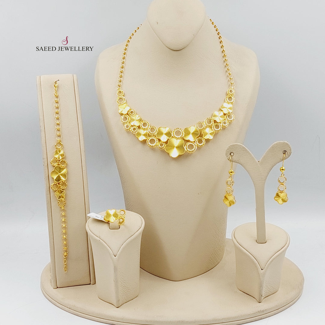 21K Gold Clover Set by Saeed Jewelry - Image 1