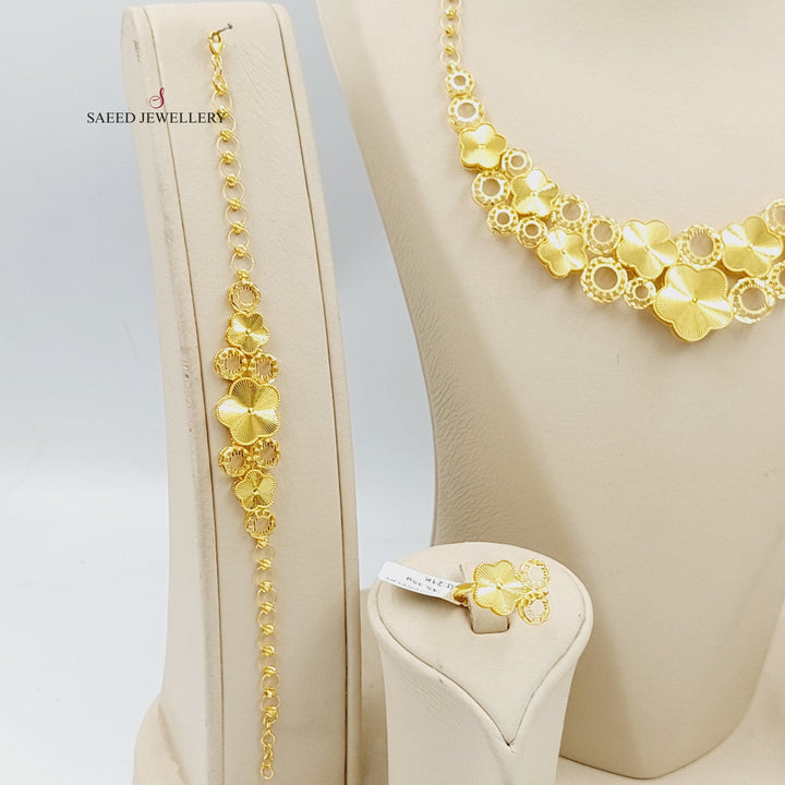 21K Gold Clover Set by Saeed Jewelry - Image 4