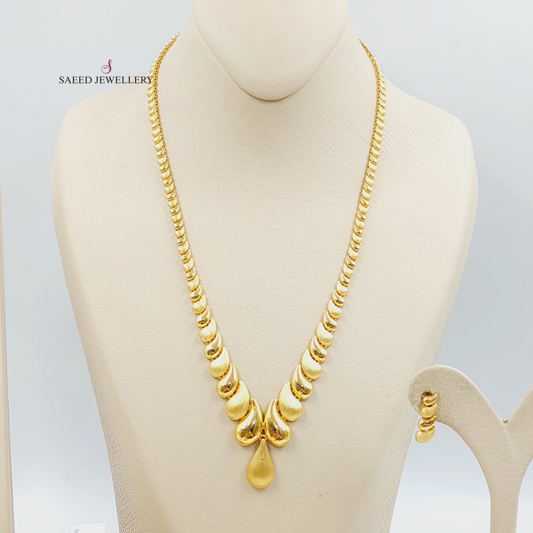 21K Gold Deluxe Almond Set by Saeed Jewelry - Image 3