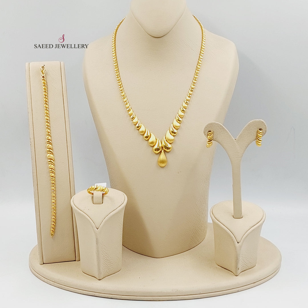 21K Gold Deluxe Almond Set by Saeed Jewelry - Image 1