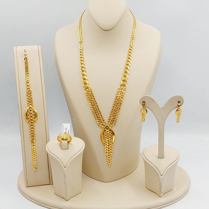 21K Gold Deluxe Leaf Set by Saeed Jewelry - Image 1