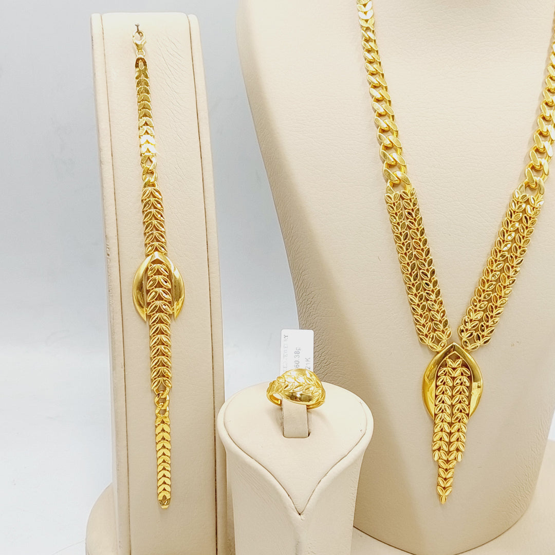 21K Gold Deluxe Leaf Set by Saeed Jewelry - Image 5