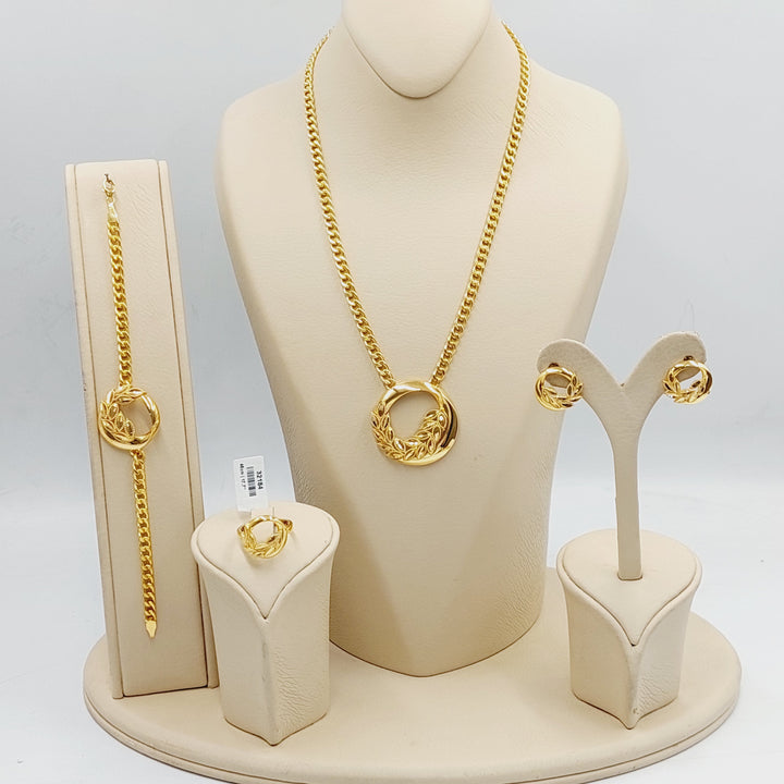 21K Gold Deluxe Leaf Set by Saeed Jewelry - Image 1