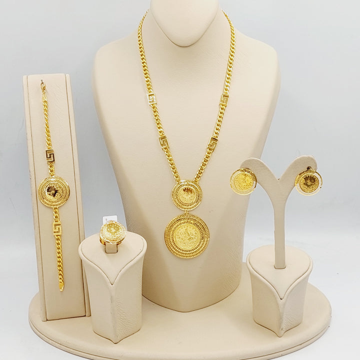 21K Gold Deluxe Rashadi Liras Set by Saeed Jewelry - Image 1