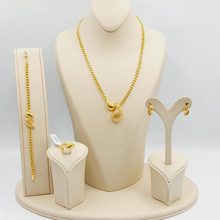 21K Gold Deluxe Tears Set by Saeed Jewelry - Image 4