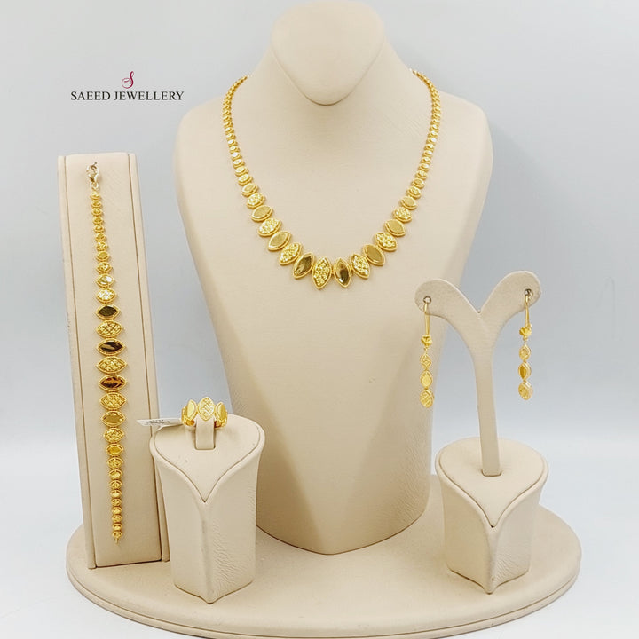 21K Gold Deluxe Tears Set by Saeed Jewelry - Image 1