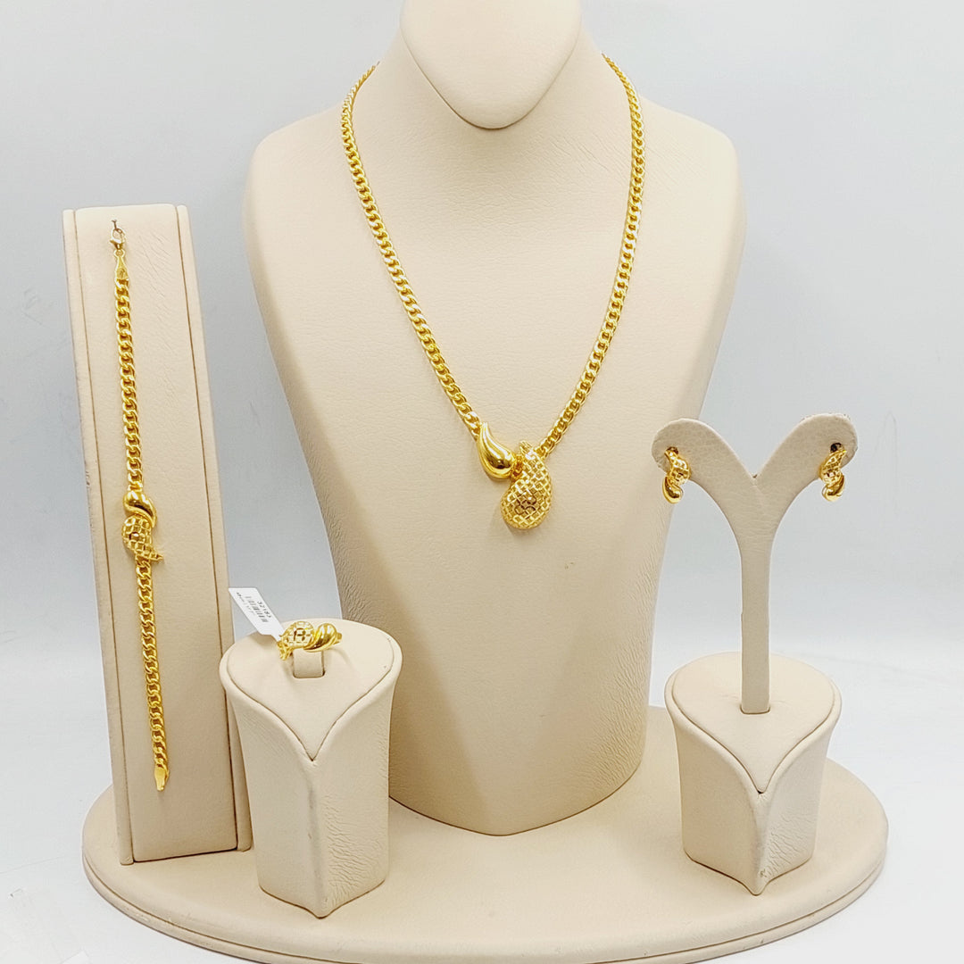 21K Gold Deluxe Tears Set by Saeed Jewelry - Image 1