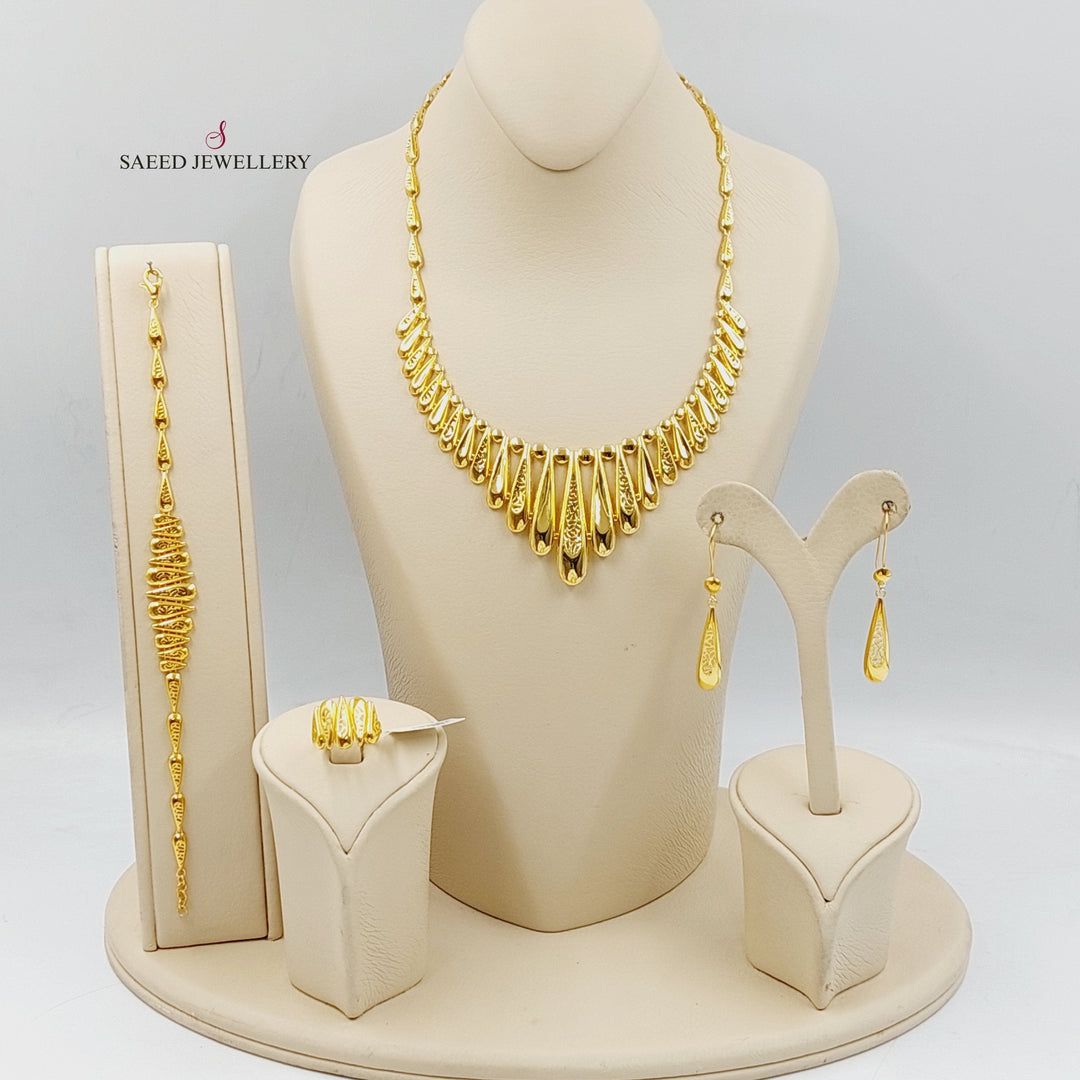 21K Gold Deluxe Wings Set by Saeed Jewelry - Image 6