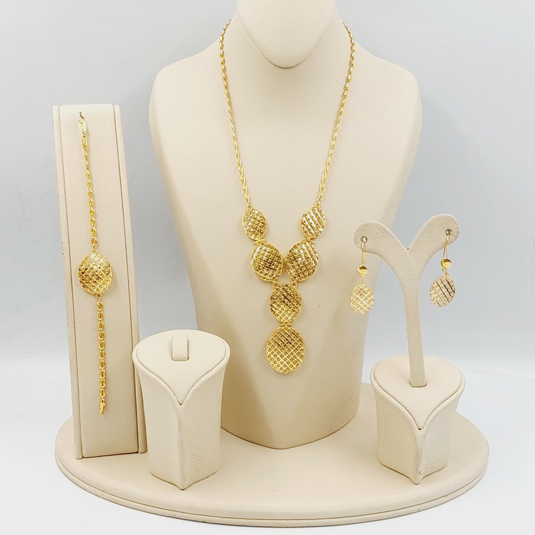 21K Gold Engraved Set by Saeed Jewelry - Image 1