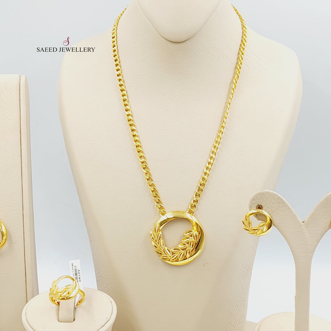 21K Gold Leaf Set by Saeed Jewelry - Image 4