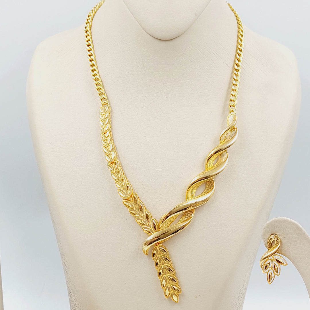 21K Gold Deluxe Leaf Set by Saeed Jewelry - Image 3