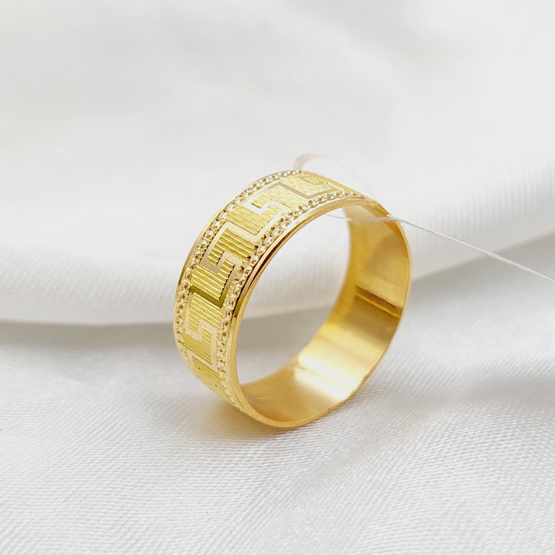 21K Gold CNC Virna Wedding Ring by Saeed Jewelry - Image 8