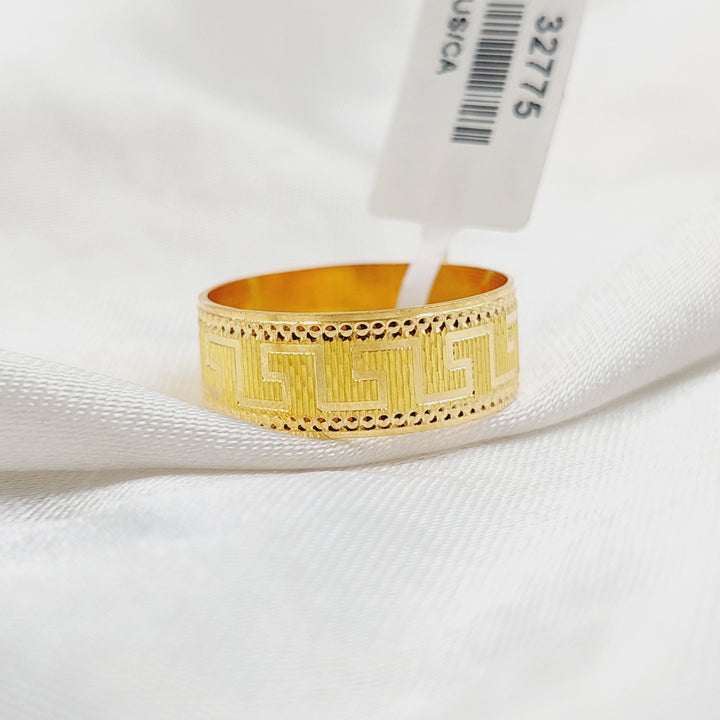 21K Gold CNC Virna Wedding Ring by Saeed Jewelry - Image 6