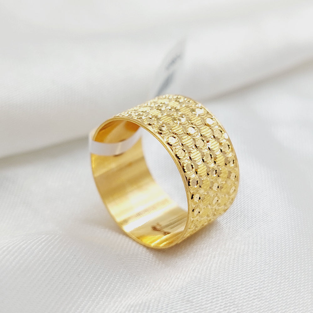 21K Gold Deluxe CNC Wedding Ring by Saeed Jewelry - Image 2