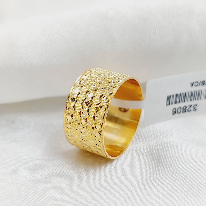 21K Gold Deluxe CNC Wedding Ring by Saeed Jewelry - Image 5