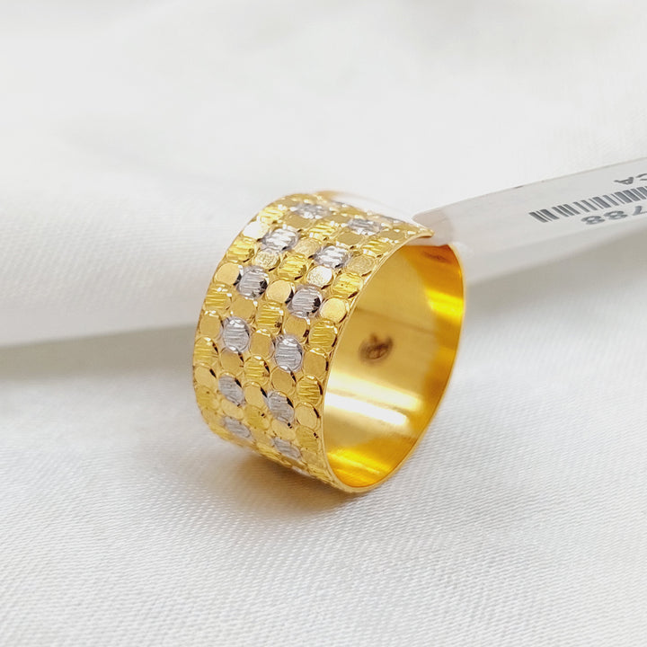 21K Gold Deluxe CNC Wedding Ring by Saeed Jewelry - Image 2