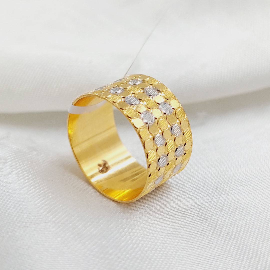 21K Gold Deluxe CNC Wedding Ring by Saeed Jewelry - Image 3