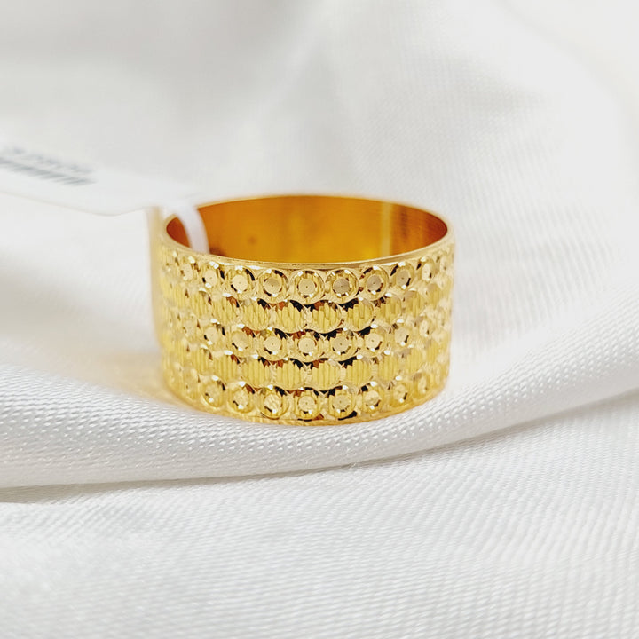 21K Gold Deluxe CNC Wedding Ring by Saeed Jewelry - Image 1