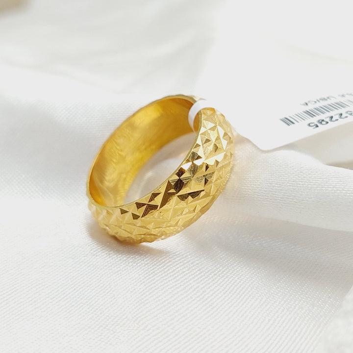 21K Gold Hexa Wedding Ring by Saeed Jewelry - Image 4