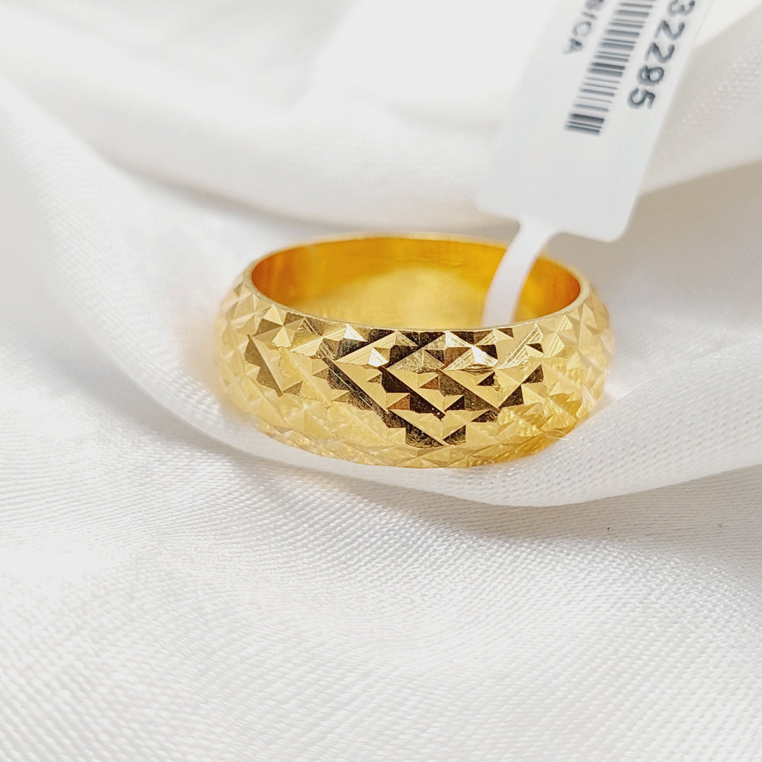 21K Gold Hexa Wedding Ring by Saeed Jewelry - Image 1