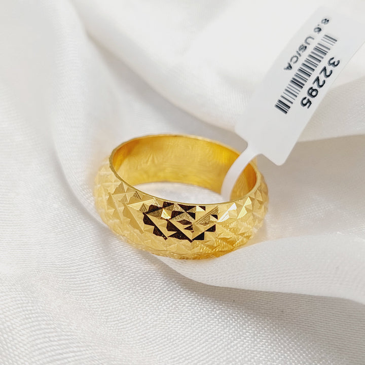 21K Gold Hexa Wedding Ring by Saeed Jewelry - Image 5