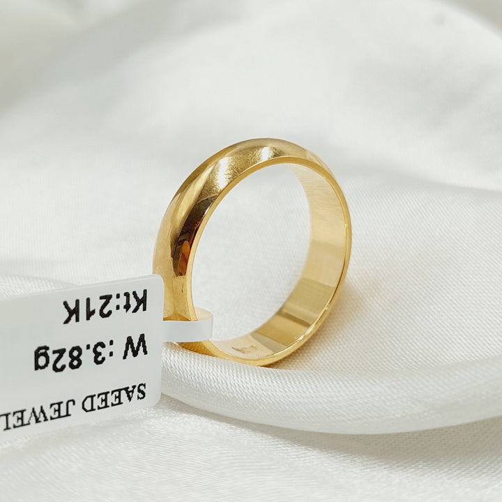 21K Gold Plain Wedding Ring by Saeed Jewelry - Image 2