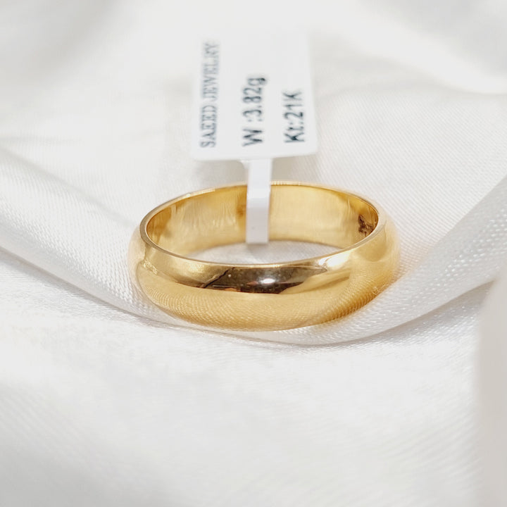 21K Gold Plain Wedding Ring by Saeed Jewelry - Image 1