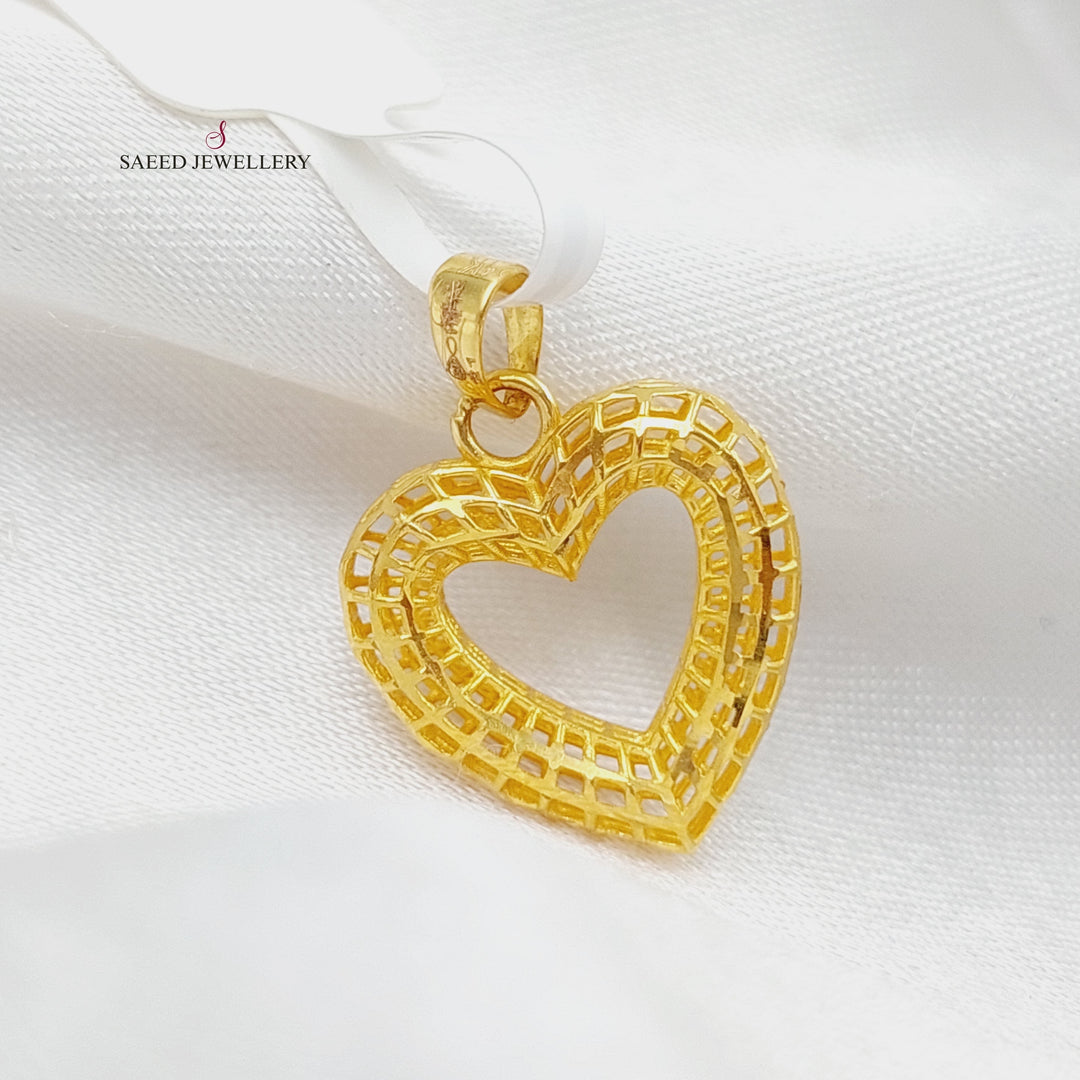 21.00132673 Gold Heart Pendant by Saeed Jewelry - Image 1