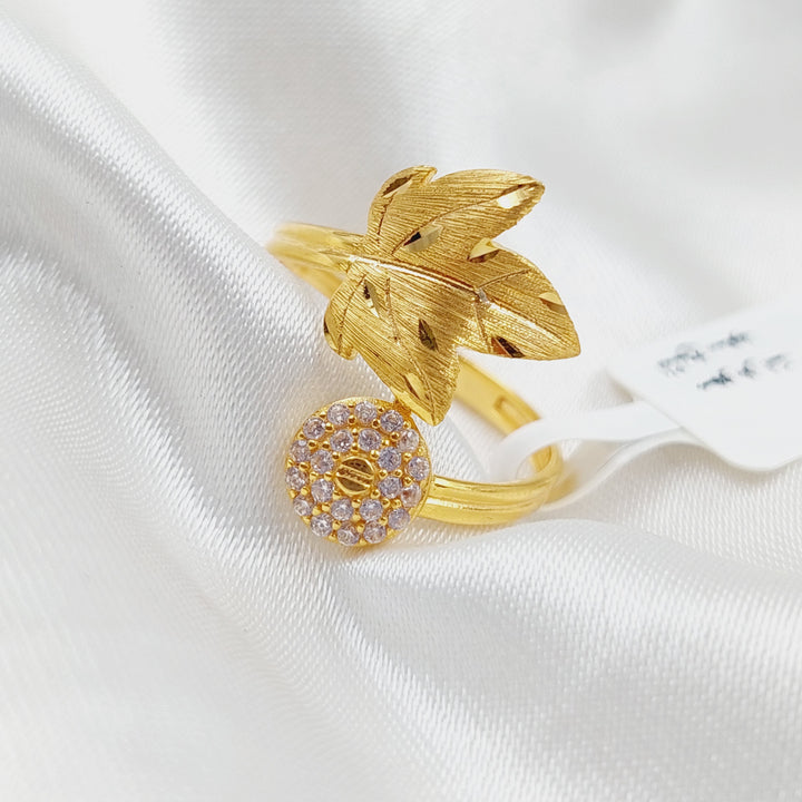 21K Gold Turkish leaf Ring by Saeed Jewelry - Image 9